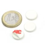 Zelfklevend metalen tegenstuk 13 mm Wit