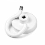 Potmagneet met haak | 40,3mm Houdkracht 50kg. Wit