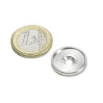 Metalen tegenstuk met rand 17mm M3