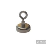 Potmagneet met oogmoer | 25mm Houdkracht 22 kg.