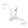Potmagneet met haak | 16,3mm Houdkracht ca 6 kg. Wit