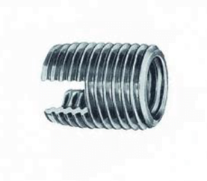 De Schroefdraadbus zelfdraadsnijdend M6x12 is een metalen inzetstuk met schroefdraad met inwendig en uitwendig schroefdraad en een sleuf van gedeeltelijke lengte, ontworpen om gaten met schroefdraad te versterken of te repareren.