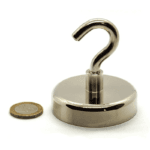 Potmagneet met haak I 75mm Houdkracht 168 kg.