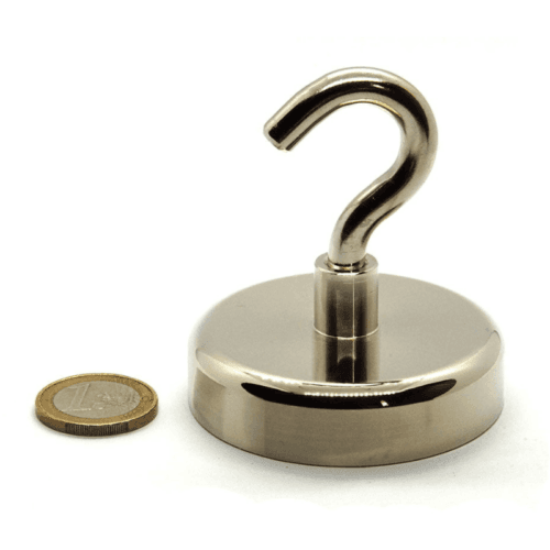 Potmagneet met haak I 75mm Houdkracht 168 kg.