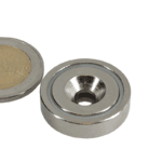 Potmagneet met verzonken gat | 25mm/8mm Houdkracht 19 kg.