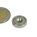 Potmagneet met verzonken gat | 16mm/5mm Houdkracht 5 kg.