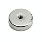 Potmagneet Ø 25 mm met inwendig schroefdraad, houdt ca. 14 kg