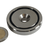 Potmagneet met verzonken gat | 48mm/11,5mm Houdkracht 75 kg.