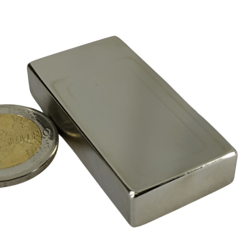 blokmagneet 50 x 25 x 10 mm. Houdkracht 25,39 kg.