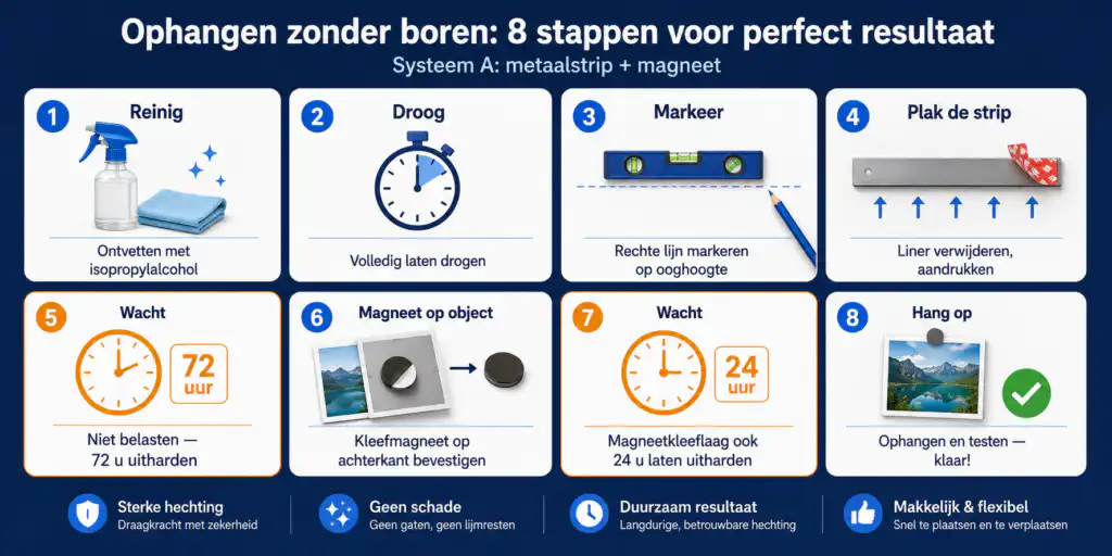 Ophangen zonder boren: de complete magneetgids 2 Ophangen zonder boren: 8 stappen voor perfect resultaat
