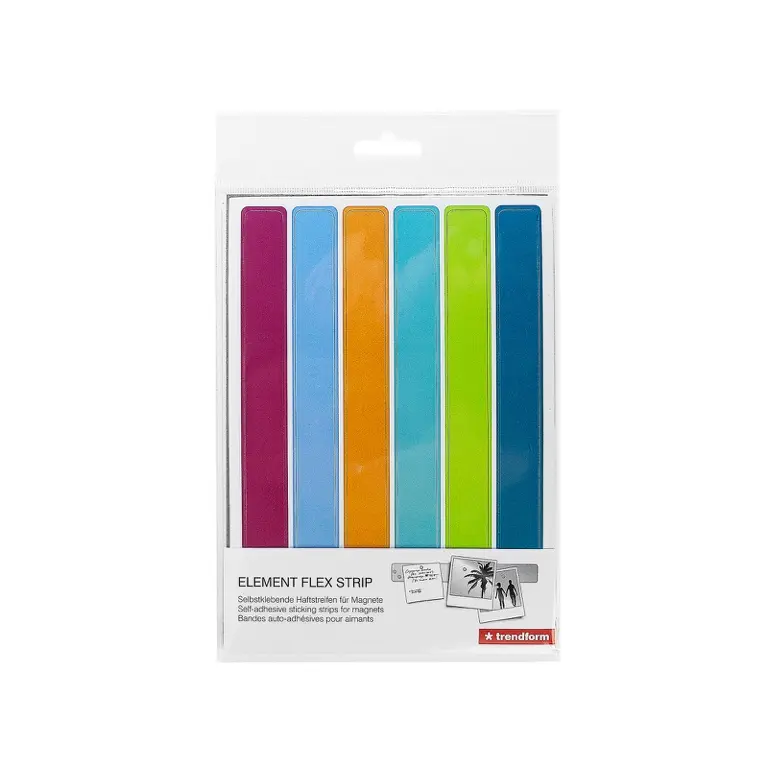 Metalen stickerstrips - Element - Set van 6 - Multicolour 2 Metalen stickerstrips - Element - Set van 6 - Multicolour - Afbeelding 2